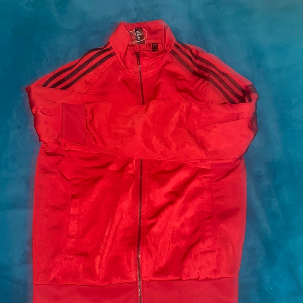 Red Adidas Track Sweater